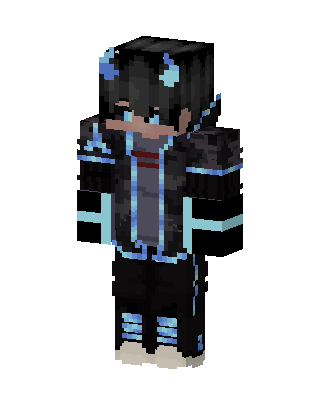 Blue Flame Demon Minecraft skin