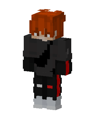 Red Techwear Boy skin, 3D preview