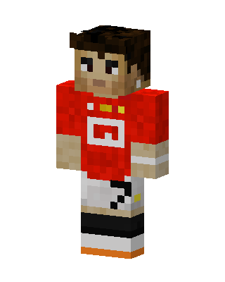 Red Jersey Footballer Minecraft skin