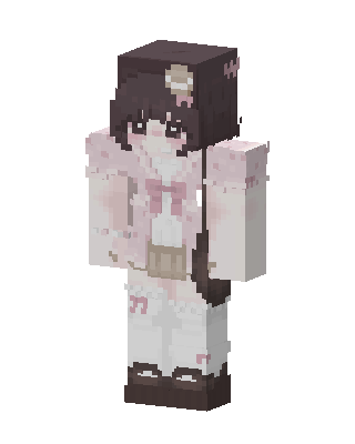 Pink Bow Girl skin, 3D preview