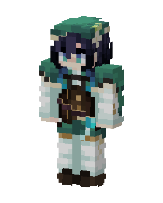 Teal Knight Girl Minecraft skin