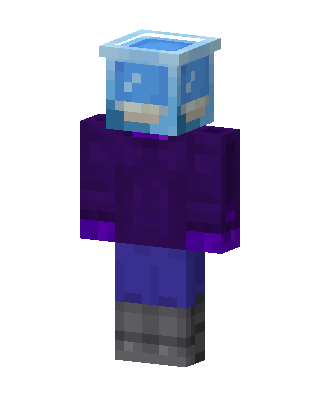 Water Cube Head skin, 3D preview