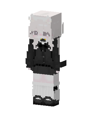 Gothic Bunny Girl skin, 3D preview