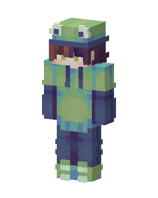 Frog Hoodie skin, 3D preview