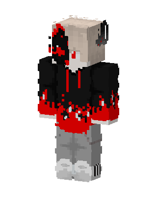 Crimson Flame Hoodie skin, 3D preview
