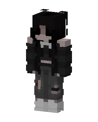 Black Ninja Girl skin, 3D preview