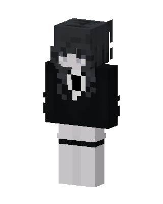 Monochrome Goth skin, 3D preview