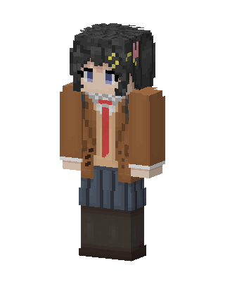 Brown Student Girl Minecraft skin