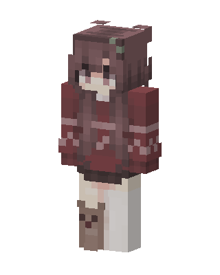 Cozy Bear Girl skin, 3D preview