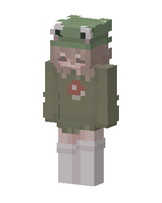 Frog Hat Girl skin, 3D preview