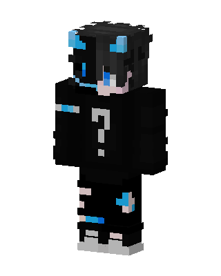 Question Mark Hoodie skin, 3D preview