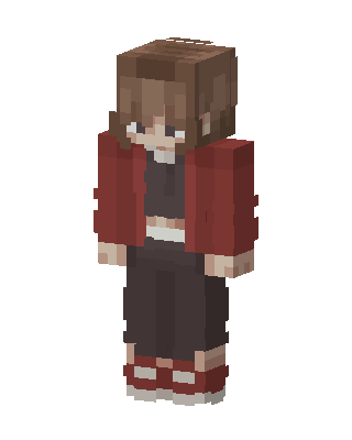 Red Jacket Girl skin, 3D preview