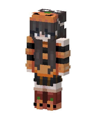 Orange Player Girl Minecraft skin