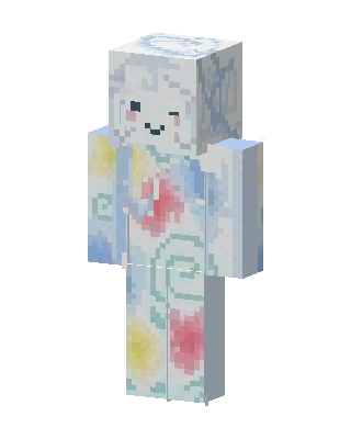 White Cutie Girl skin, 3D preview
