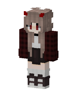 Plaid Demon Girl skin, 3D preview