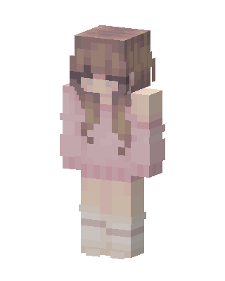 Pink Sweater Girl skin, 3D preview