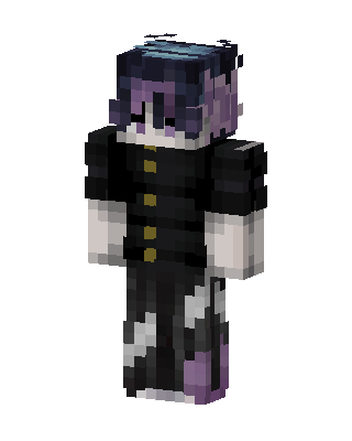 Violet Gakuran skin, 3D preview