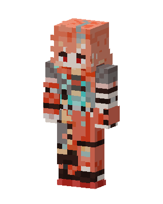 Orange Player Girl skin, 3D preview