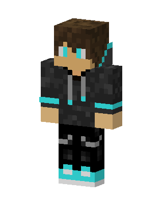 Cyan Hoodie Boy Minecraft skin