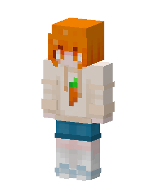 Carrot Girl skin, 3D preview