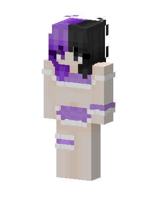 Purple Split Hair Minecraft cute skin