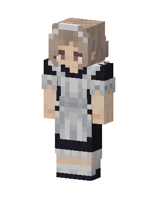 Maid Girl skin, 3D preview