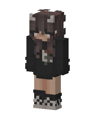 Horned Emo Girl skin, 3D preview