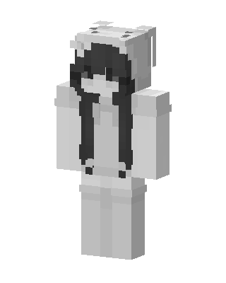 Monochrome Bear Hoodie Minecraft anime skin