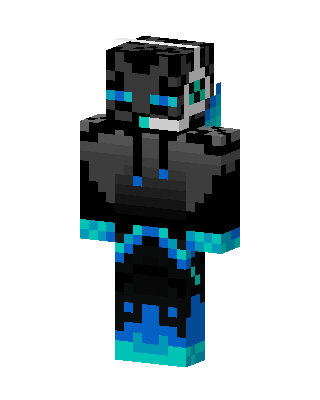 Cyan Flame Wraith skin, 3D preview