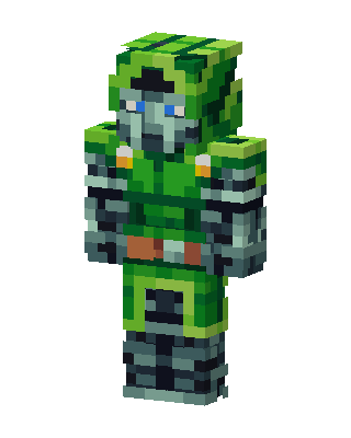 Green Armored Knight Minecraft skin