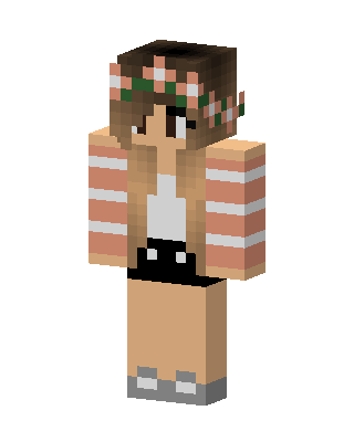 Flower Crown Girl skin, 3D preview