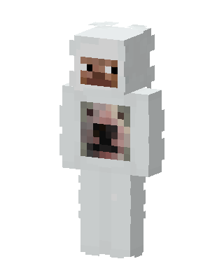 White Hoodie skin, 3D preview