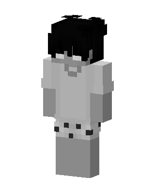 Monochrome Girl skin, 3D preview