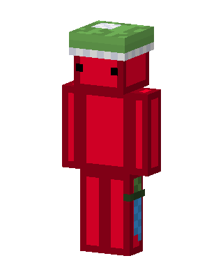 Red Slime Cap skin, 3D preview