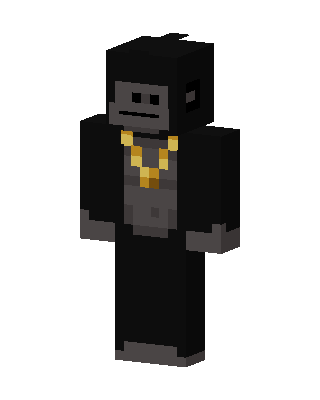 Gold Chain Gorilla skin, 3D preview