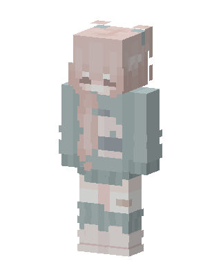 Teal Cutie Girl skin, 3D preview