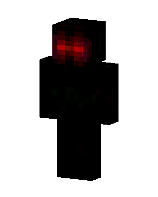 Black Glowing Villain Minecraft mob skin