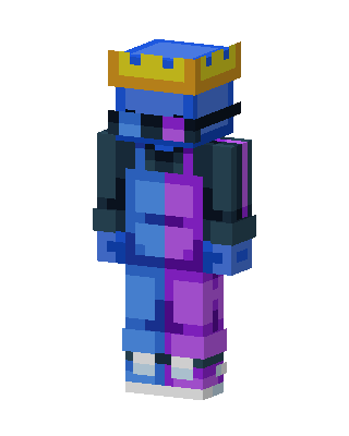 Ranboo Blue Purple skin, 3D preview