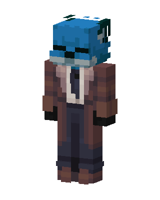 Blue Masked Suit Boy Minecraft blue skin