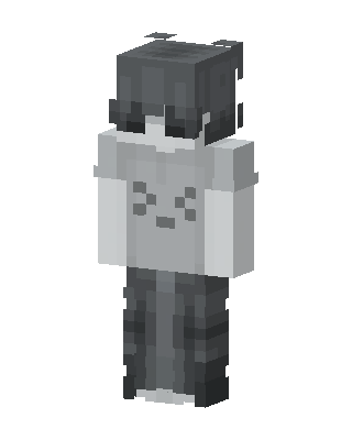 Grayscale Hoodie skin, 3D preview