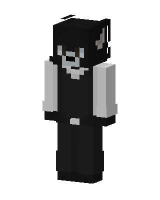 Monochrome Cat skin, 3D preview