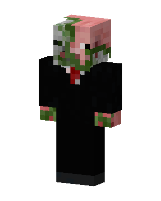 Zombie Pig Suit skin, 3D preview