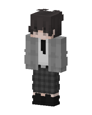 Gray Student Girl Minecraft skin
