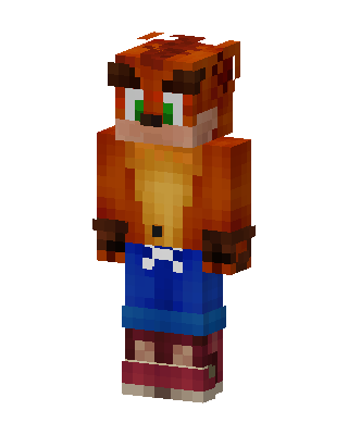 Crash Bandicoot skin, 3D preview