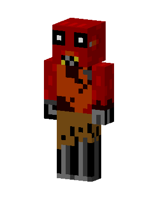 Red Masked Animal Boy skin, 3D preview