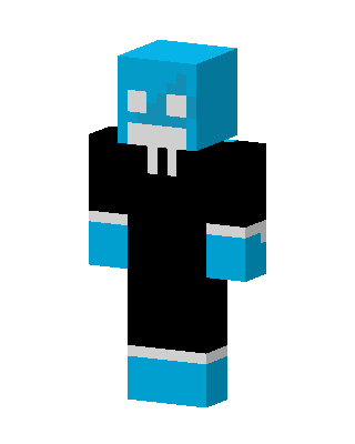 Cyan Skull Suit Minecraft skin