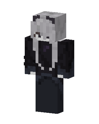 Gray Haired Goth skin, 3D preview