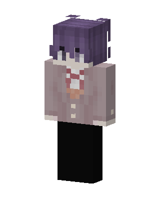 Purple Hair Schoolboy skin, 3D preview