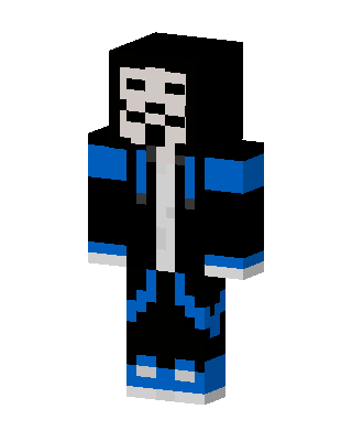Skull Hoodie skin, 3D preview
