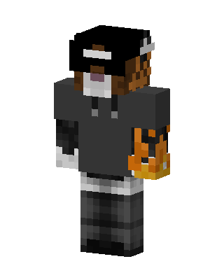 Flame Sleeve Hoodie skin, 3D preview